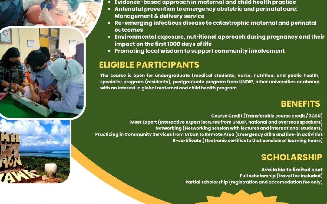 Summer Course 2023 – Global Maternal and Child Healt : “Setting Priorities Based-On Evidence to Innovative Solutions”
