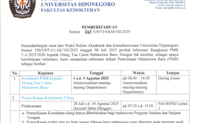 Informasi Terkait Kegiatan PMB Universitas Diponegoro Tahun Akademik 2025/2026