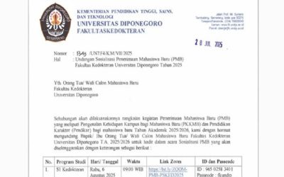 Undangan Sosialisasi Penerimaan Mahasiswa Baru Fakultas Kedokteran Undip Tahun Akademik 2025/2026