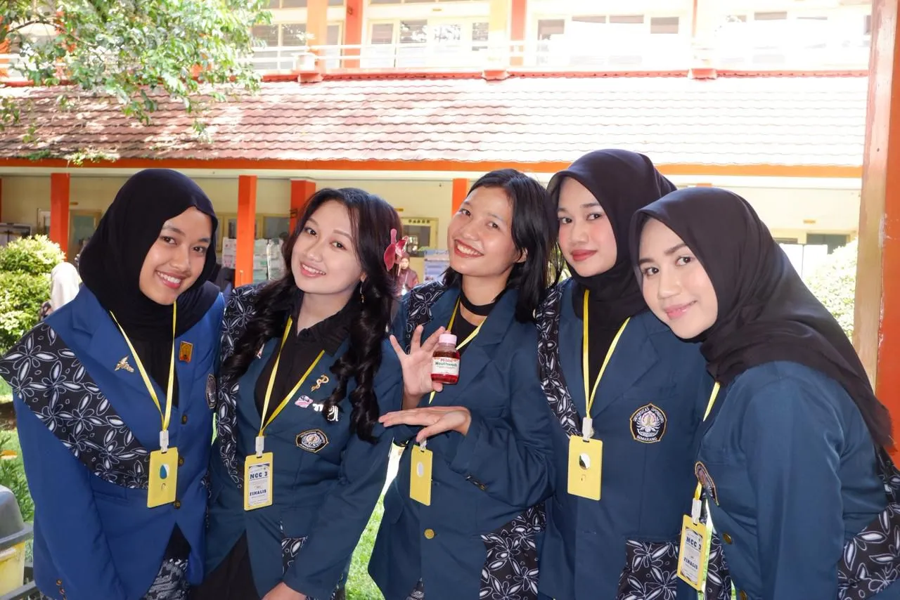 Students of the Faculty of Medicine, Universitas Diponegoro, pose with certificates and awards after winning Gold Medal, Third Runner-Up, Favorite Poster, and The Most Favorite Poster at NCC 3 in Bandung.